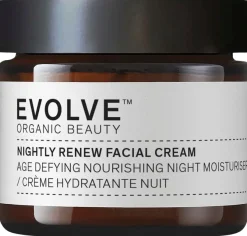 Evolve Organic Beauty Nightly Renew Facial Cream Uudistava Yövoide 60 ml