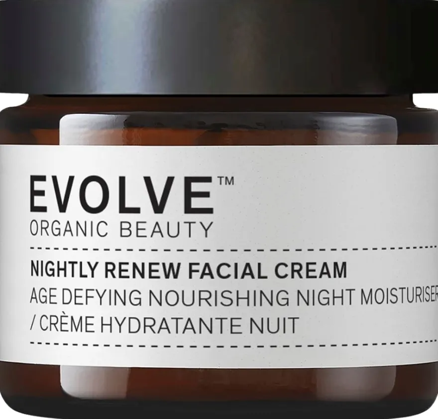 Evolve Organic Beauty Nightly Renew Facial Cream Uudistava Yövoide 60 ml