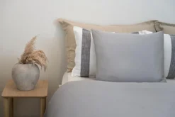 Fanni K Pussilakanasetti Silky Bamboo harmaa 150x210 cm, 50x60 cm