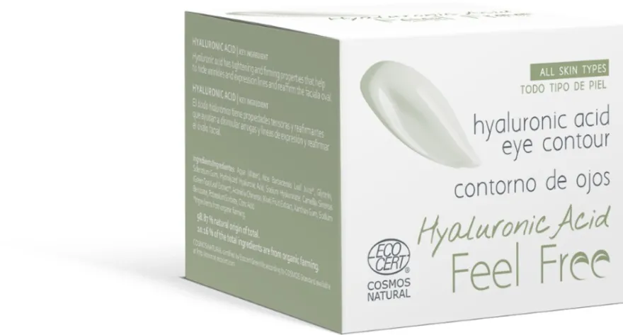 Feel free Kosteuttava ja virkistävä hyaluronihappo silmänympärysgeeli / - naamio, 30ml