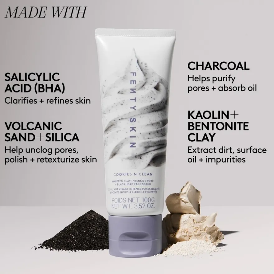 Fenty Skin Cookies N Clean Intensive Pore + Blackhead Face Scrub kasvokuorinta 100 ml