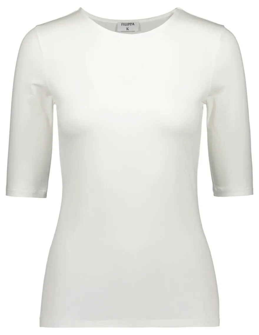 Filippa K puuvilla-elastaaninen trikoopaita Cotton Stretch Elbow Sleeve