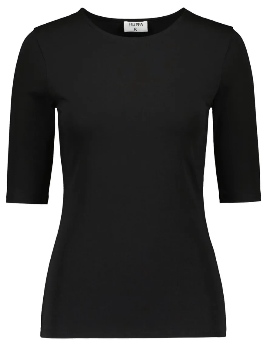 Filippa K trikoopaita luomupuuvilla-elastaani Cotton Stretch Elbow Sleeve