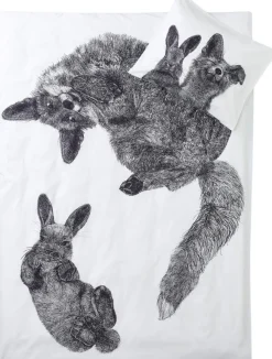 Finlayson pussilakanasetti Villipedot musta/valkoinen 150x210+50x60 cm