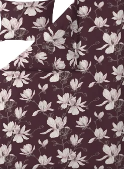 Finlayson satiini pussilakanasetti Magnolia 150X210+50x60 viininpunainen-roosa