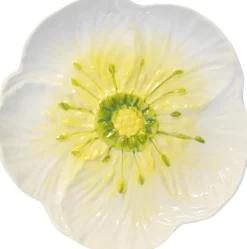 Finnmari Kukka alusta halkaisija 20 cm keraaminen valkoinen/keltainen