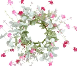 Finnmari Kukkakranssi 30 cm vihreä/pinkki
