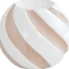 Finnmari Lämpökynttilälasi 9x9x8 cm raita beige/valkoinen