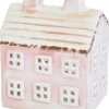 Finnmari Talolyhty 7x6x9 cm keraaminen vaaleanpunainen