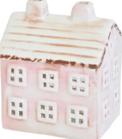 Finnmari Talolyhty 7x6x9 cm keraaminen vaaleanpunainen