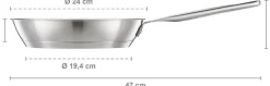 Fiskars All Steel Pure paistinpannu 24 cm