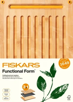 Fiskars Functional Form leikkuulauta setti bambu FSC