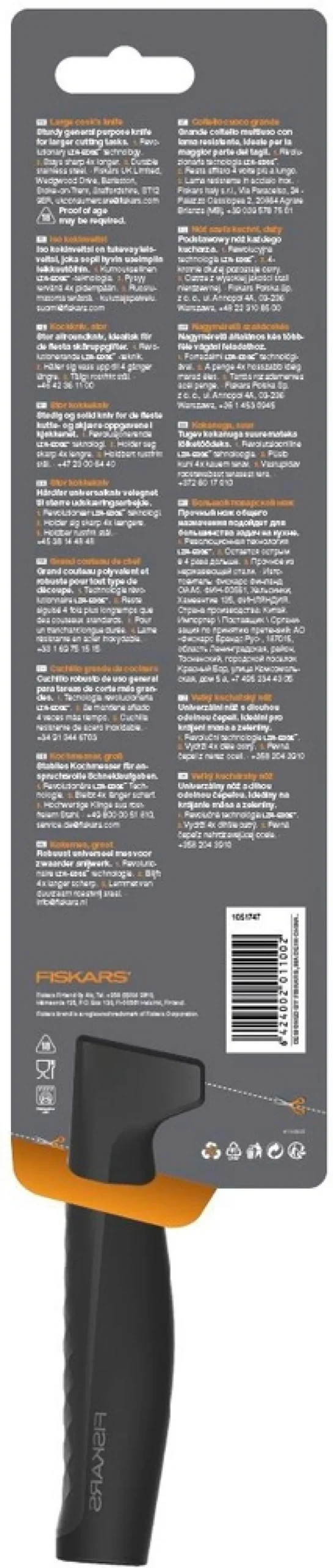 Fiskars Hard Edge suuri kokinveitsi