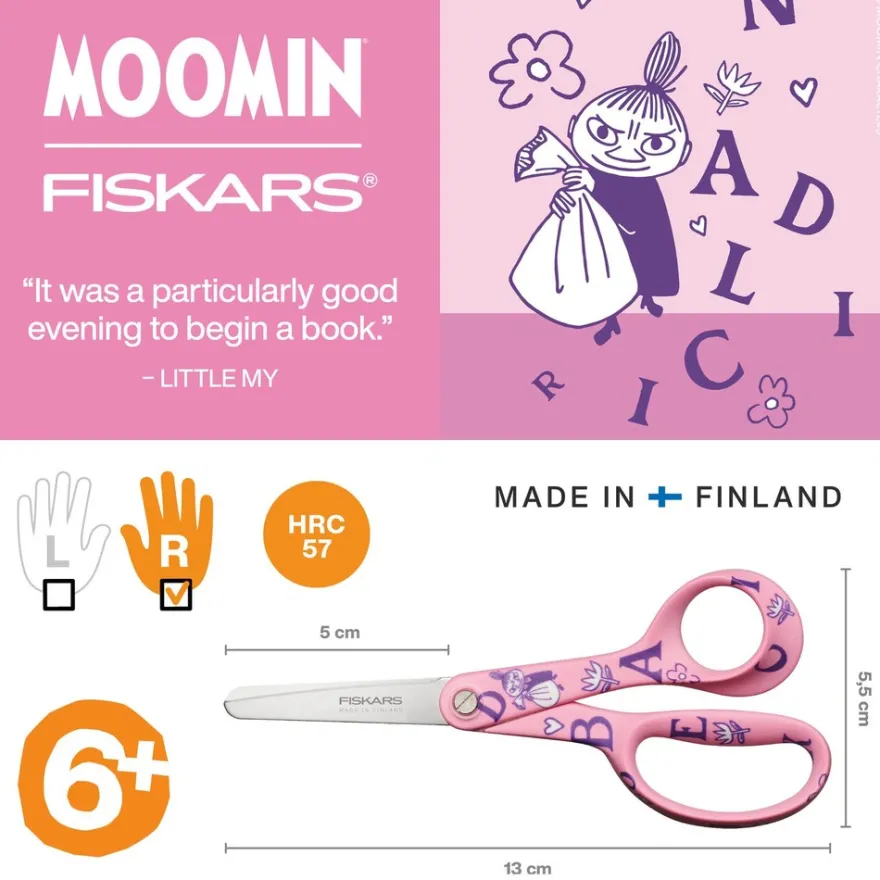 Fiskars Muumi lasten sakset 13cm Pikku Myy ABC