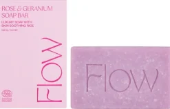 Flow Cosmetics Rose & Geranium -palasaippua kasvoille, käsille ja vartalolle 120g