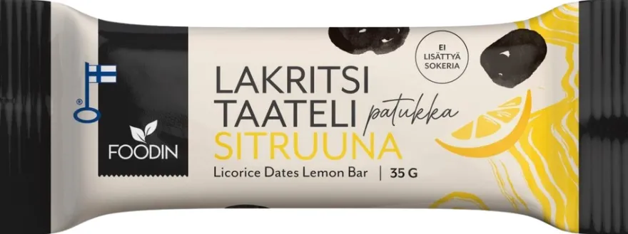 Foodin Lakritsitaatelipatukka Sitruuna 35g