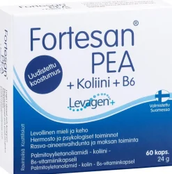 Fortesan PEA + Koliini + B6 Palmitoyylietanoliamidi - koliini - B6-vitamiinikapseli 60 kaps