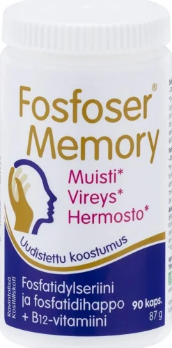 Fosfoser Memory fosfatidylseriin soijasta - B12-vitamiinikapseli 90 kaps