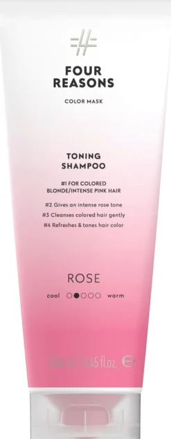 Four Reasons Color Mask Toning Shampoo Rose sävyttävä shampoo 250 ml