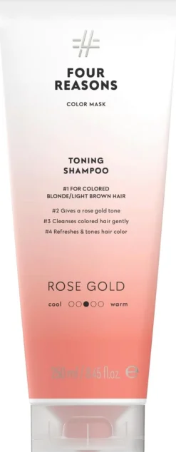 Four Reasons Color Mask Toning Shampoo Rose Gold sävyttävä shampoo 250 ml