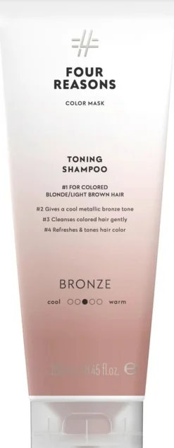 Four Reasons Color Mask Toning Shampoo Bronze sävyttävä shampoo 250 ml