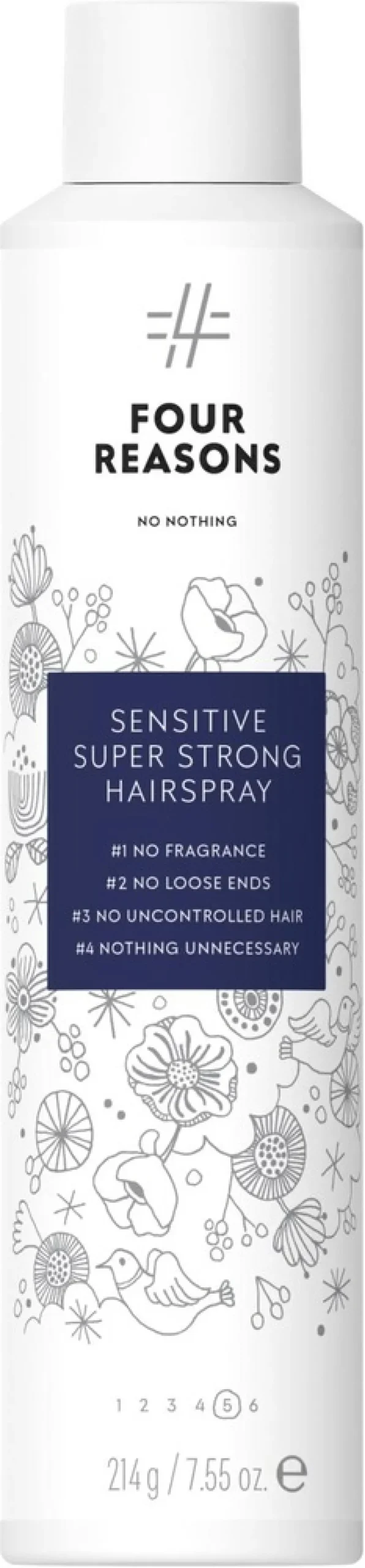 Four Reasons No nothing Sensitive Super Strong Hairspray viimeistelysuihke 300 ml