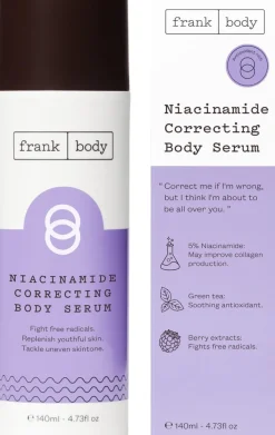 Frank Body Niacinamide Correcting Body Serum vartaloseerumi 140ml