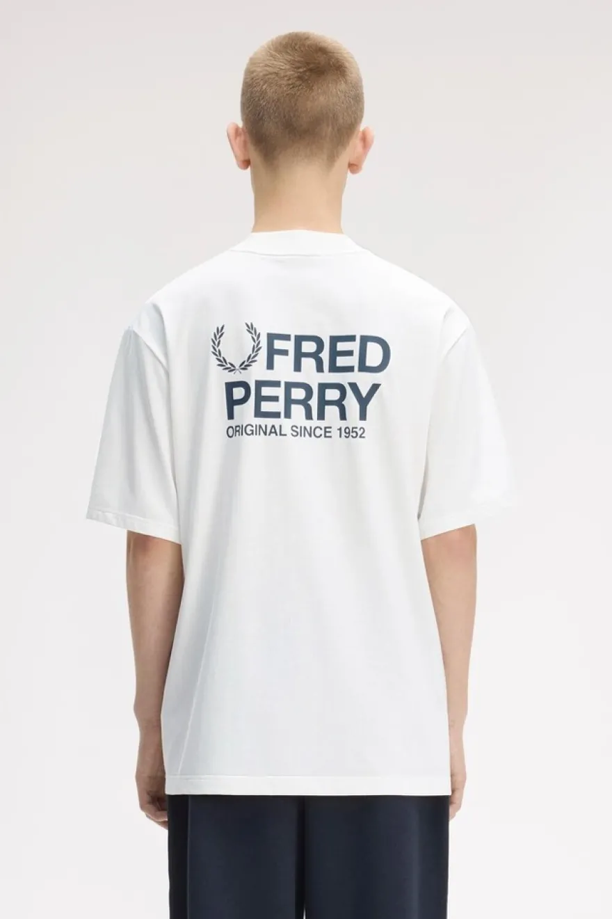 Fred Perry Back print fred perry text t-paita