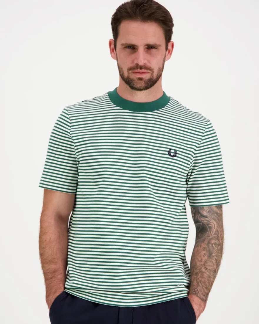 Fred Perry Fine stripe heavy weight t-paita
