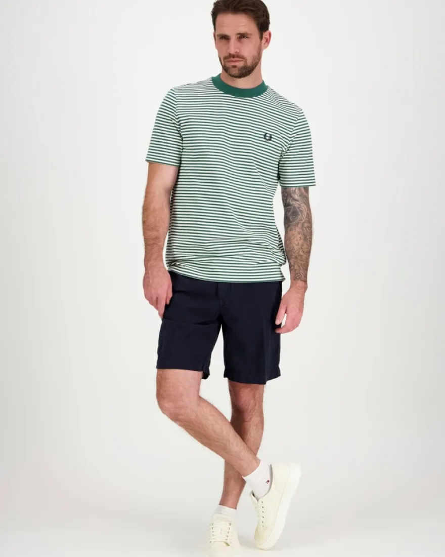 Fred Perry Fine stripe heavy weight t-paita