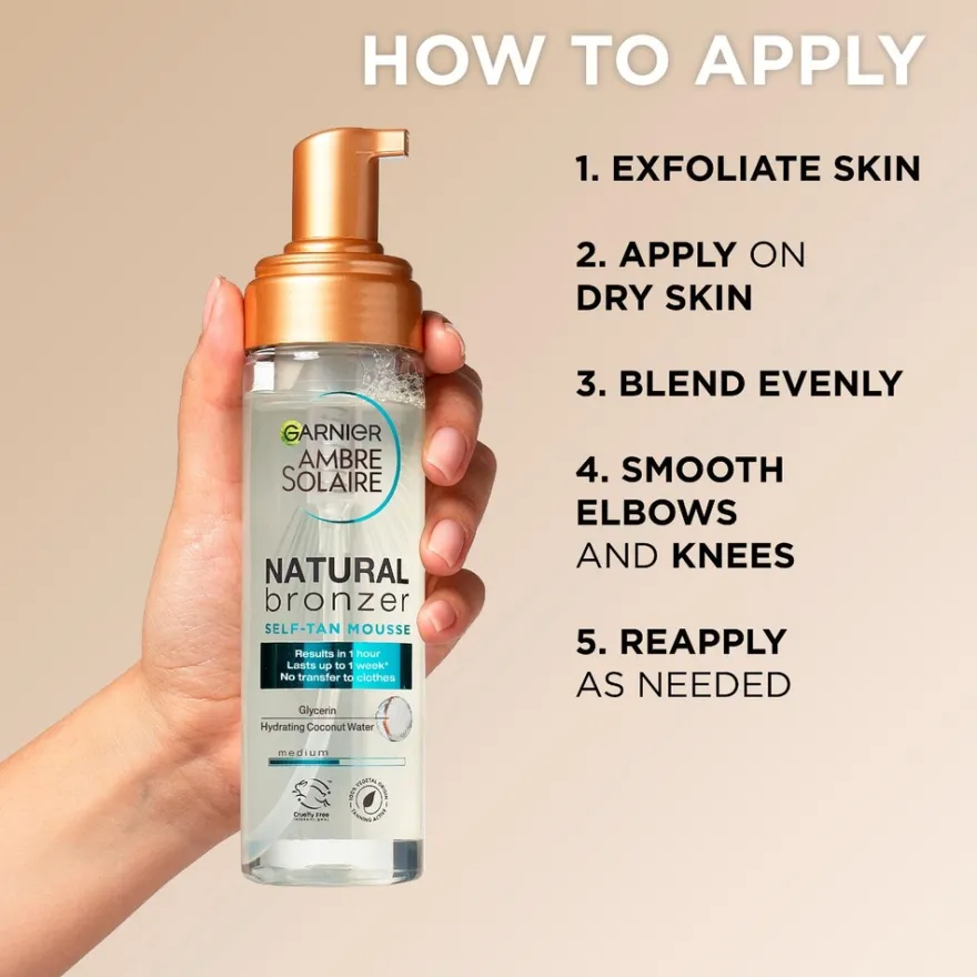 Garnier Ambre Solaire Natural Bronzer itseruskettava normaalille iholle 200 ml
