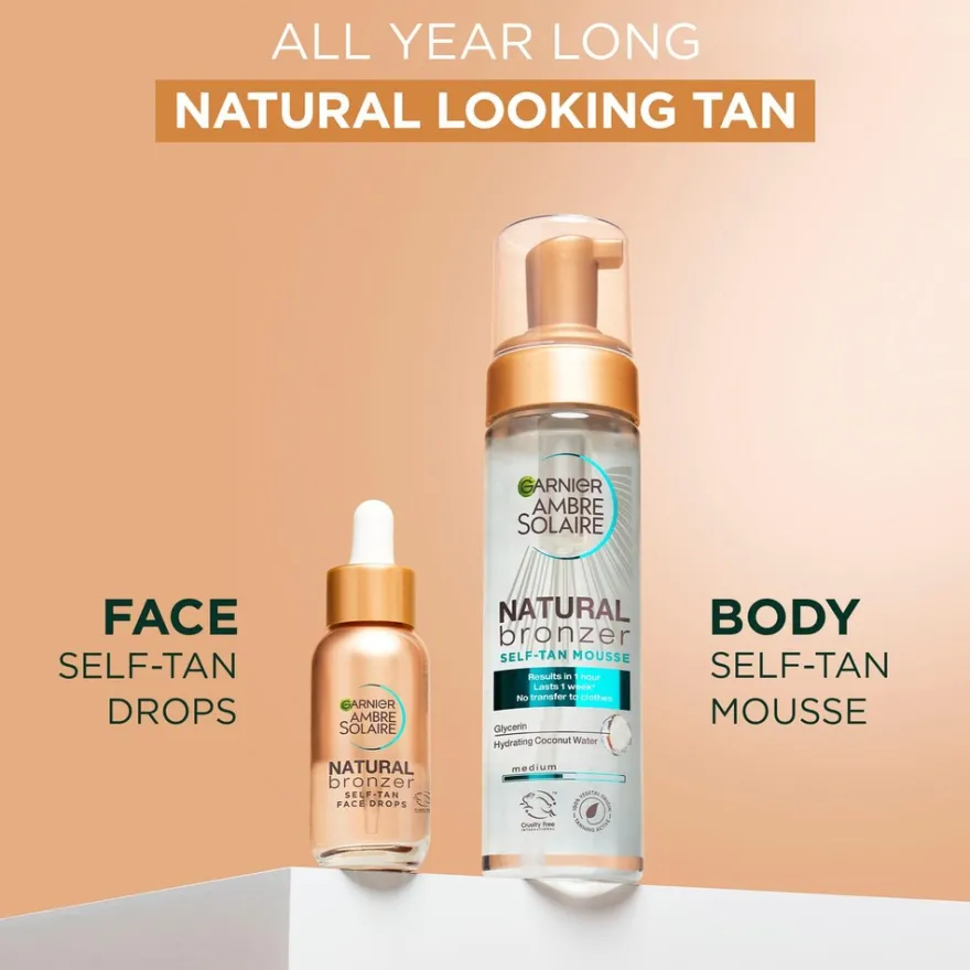 Garnier Ambre Solaire Natural Bronzer itseruskettava normaalille iholle 200 ml