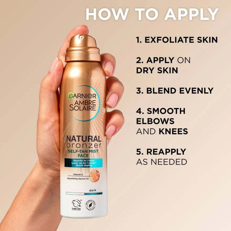 Garnier Ambre Solaire Natural Bronzer itseruskettava normaalille iholle 75 ml