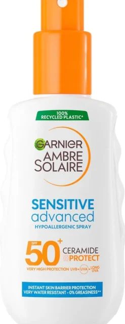 Garnier Ambre Solaire Sensitive Advanced Protection Spray Adults SK50+ aurinkosuojasuihke 150ml