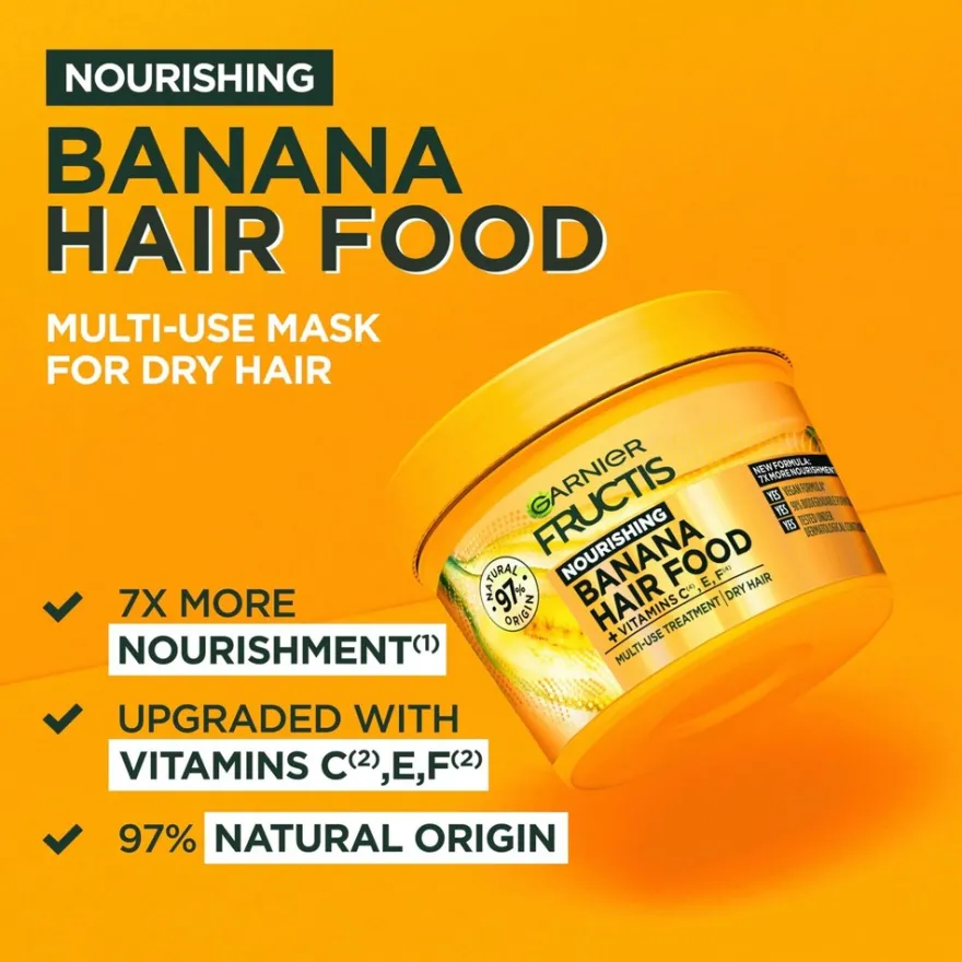 Garnier Fructis Hair Food Banana hiusnaamio kuiville hiuksille 400 ml