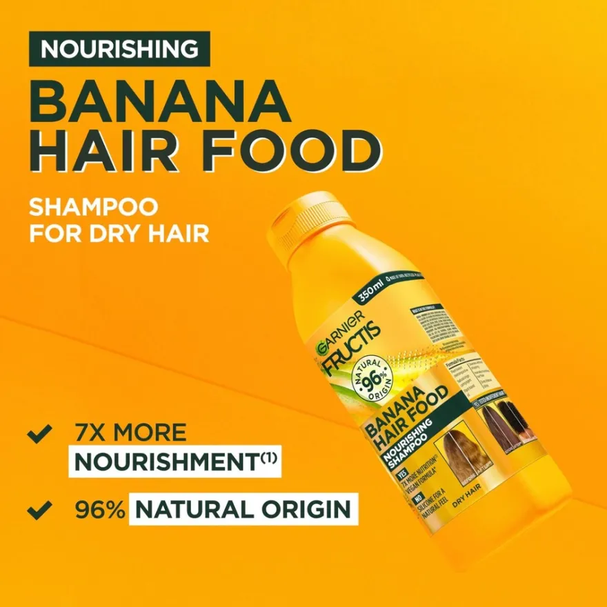 Garnier Fructis Hair Food Banana shampoo kuiville hiuksille 350ml