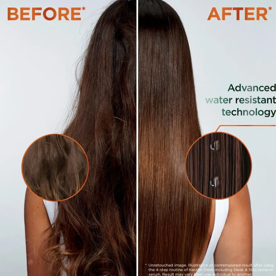 Garnier Fructis Keratin Sleek Leave-in Hiusseerumi pörröisille hiuksille 50 ml