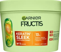 Garnier Fructis Keratin Sleek Hiusnaamio pörröisille hiuksille 370 ml