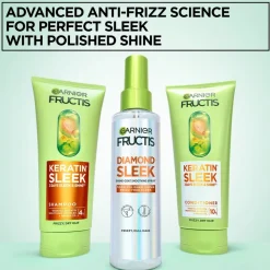 Garnier Fructis Keratin Sleek Diamond Sleek hiuksiin jätettävä hoitosuihke 150 ml