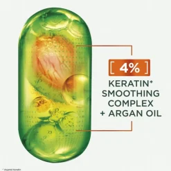Garnier Fructis Keratin Sleek Shampoo pörröisille hiuksille 200 ml