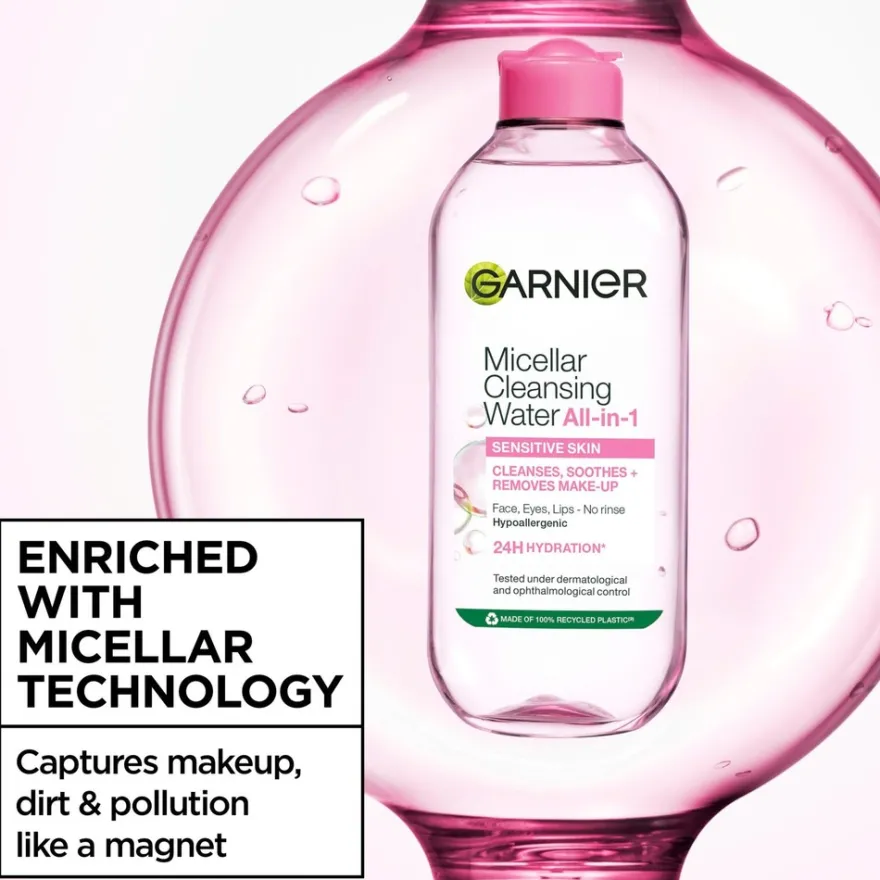 Garnier Micellar micellar-puhdistusvesi herkälle iholle 100 ml