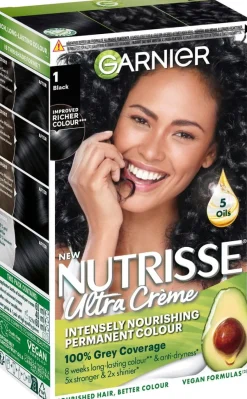 Garnier Nutrisse Ultra Creme 1.0 Black Musta kestoväri 1kpl
