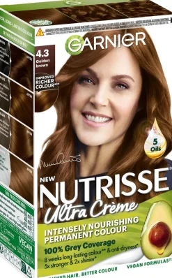 Garnier Nutrisse Ultra Creme 4.3 Golden Brown Kullanruskea kestoväri 1kpl