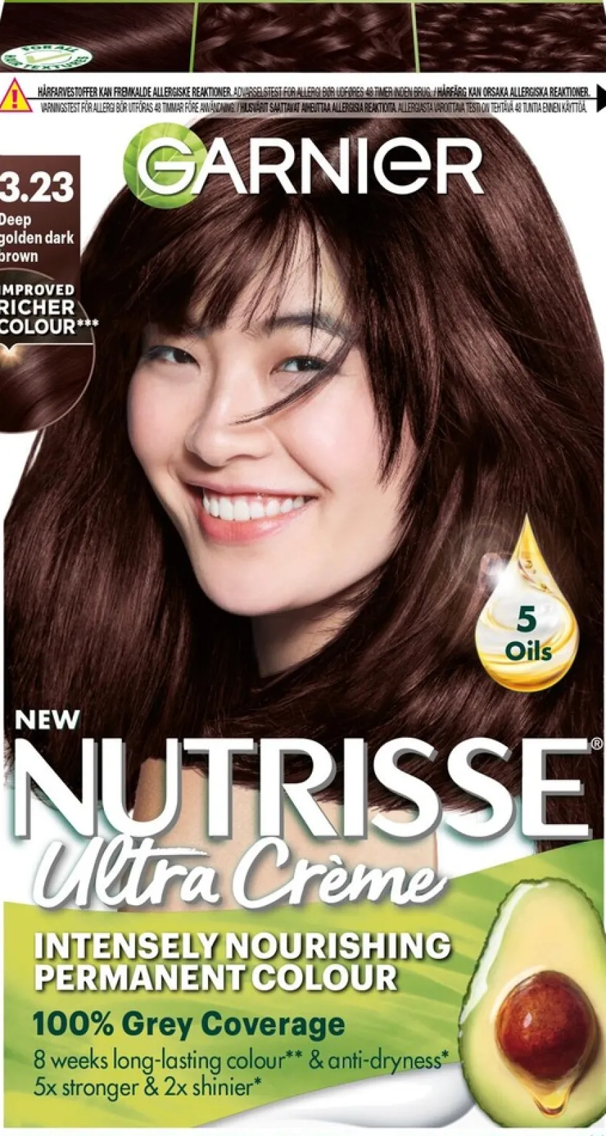 Garnier Nutrisse Ultra Creme 3.23 Deep Golden Dark Brown Tumma Kullanruskea kestoväri 1kpl