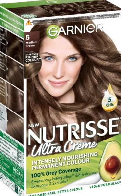 Garnier Nutrisse Ultra Creme 5.0 Medium Brown Ruskea kestoväri 1kpl