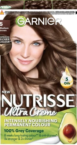 Garnier Nutrisse Ultra Creme 5.0 Medium Brown Ruskea kestoväri 1kpl