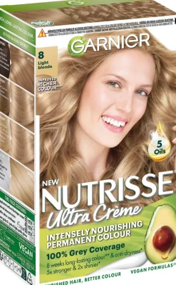 Garnier Nutrisse Ultra Creme 8.0 Light Blonde Luonnonvaalea kestoväri 1kpl