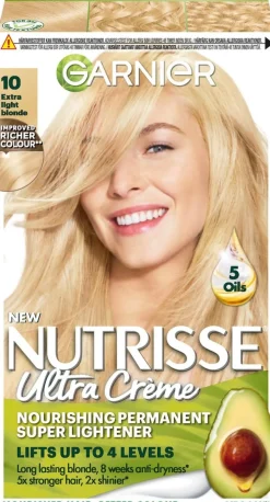 Garnier Nutrisse Ultra Creme 10.0 Extra Ligfht Blonde Erittäin Kirkas vaalea kestoväri 1kpl