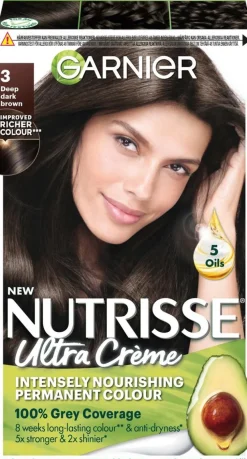 Garnier Nutrisse Ultra Creme 3.0 Deep Dark Brown Syvä Tummanruskea kestoväri 1kpl