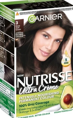 Garnier Nutrisse Ultra Creme 3.0 Deep Dark Brown Syvä Tummanruskea kestoväri 1kpl